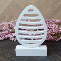 Halter/Leiste aus Keraflott mit Einschieber gestreiftes Osterei