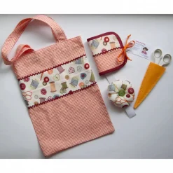 Handarbeitstasche, Handarbeitsbeutel, Projekttasche,Textiles Gestalten, Grundausstattung, Handarbeitsunterricht Schule