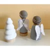 Handbemalte Engel Figurenkegel aus Holz – Weihnachtsdeko & Peg Dolls