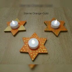 Handbemalte Stern Windlicht 3er Set, Windlicht Stern, Weihnachten Dekoration, Stern Windlichter, Weihnachten Windlicht