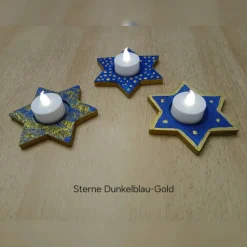 Handbemalte Stern Windlicht 3er Set, Windlicht Stern, Weihnachten Dekoration, Stern Windlichter, Weihnachten Windlicht