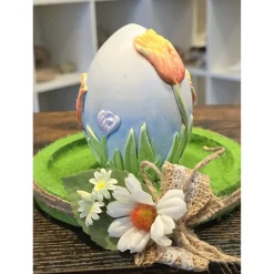Handbemaltes Osterei mit Tulpenmotiv - Ostern -