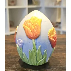 Handbemaltes Osterei mit Tulpenmotiv - Ostern -
