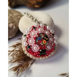 Handbestickte Matroschka Christbaumschmuck Wohndeko – Doppelseitig