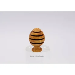 Handgedrechselter Laubbaum –  kugelig „Bauh.-Baum“ Natur Gartenholz Apfel nachhaltig Weihnachtsde