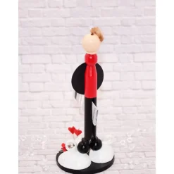 Handgefertigte Dartspieler Holzfigur – Originelles Geldgeschenk für Dart-Fans