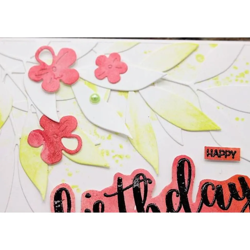 Handgefertigte Geburtstagskarte mit Aquarellblüten und 3D-Optik – Unikat zum Geburtstag