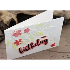 Handgefertigte Geburtstagskarte mit Aquarellblüten und 3D-Optik – Unikat zum Geburtstag