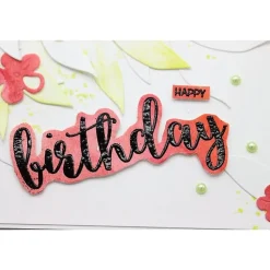 Handgefertigte Geburtstagskarte mit Aquarellblüten und 3D-Optik – Unikat zum Geburtstag