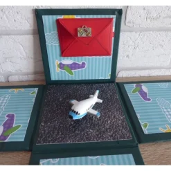 Handgefertigte Geldgeschenkverpackung Flugreise