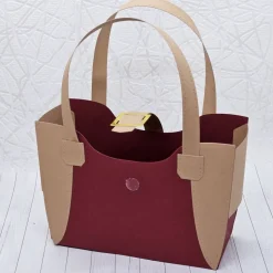 Handgefertigte Geschenkbox „Tasche“ aus stabilem Fotokarton – edles Unikat mit Klettverschluss, personalisierbar