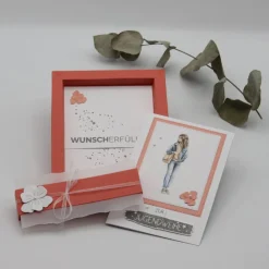 Handgefertigte Geschenkbox zur Jugendweihe mit Karte & Geldfach