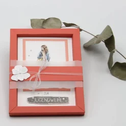 Handgefertigte Geschenkbox zur Jugendweihe mit Karte & Geldfach
