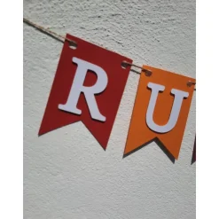 Handgefertigte Girlande zum Ruhestand Rente tolle Farben Abschied Kollege Kollegin