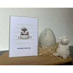 Handgefertigte Glückwunschkarte zur Geburt Junge Mädchen Baby 