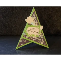 Handgefertigte Glückwunschkarte – Einzigartige Aufstellkarte mit Umschlag & Gutscheinumschlag