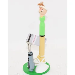 Handgefertigte Golfer-Holzfigur – Einzigartiges Golf-Geschenk aus Holz