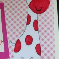 Handgefertigte Grußkarte zur Geburt