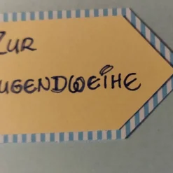 Handgefertigte Grußkarte zur Jugendweihe