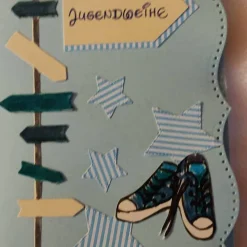 Handgefertigte Grußkarte zur Jugendweihe