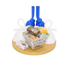 Handgefertigte Holzfigur Verkäuferin – originelle Geldgeschenk Verpackung mit Mini-Einkaufskorb, personalisierbar