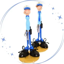 Handgefertigte Holzfigur Polizist – Originelles Geldgeschenk und Dankeschön personalisierbar