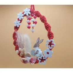 Handgefertigte Makramee Osterdekoration – Individuelle Ostereier für Wand & Fenster