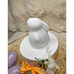 Handgefertigte Osterdose aus Raysin mit Hasenfigur, warmem Licht & Unikat-Charakter – Osterdeko & Geschenk