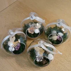 Handgefertigte Osterkugel ca. 8cm, handgemachter Osterschmuck, Deko-Osterkugel, Osterdeko aufhängen, Deko Osterstrauch