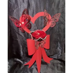 Handgefertigte Satinrose – Einzelstück