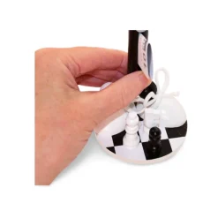 Handgefertigte Schachspieler Holzfigur 16,5 cm – Originelles Geldgeschenk und Deko für Schachfans