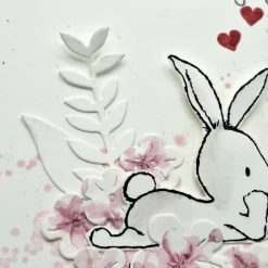 Handgefertigte Valentinskarte - Grußkarte zum Valentinstag