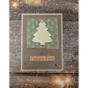Handgefertigte Weihnachtskarte Tannenbaum Holz - inkl. Einlegeblatt & Umschlag