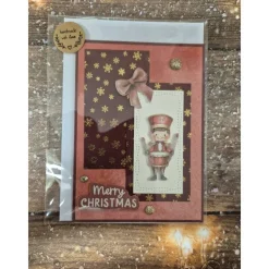 Handgefertigte Weihnachtskarte Trommler - inkl. Einlegeblatt & Umschlag