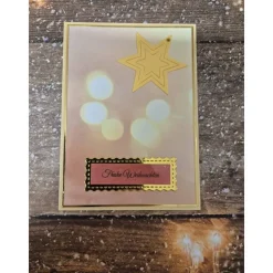 Handgefertigte Weihnachtskarte Lichterglanz - inkl. Einlegeblatt & Umschlag