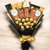 Handgefertigter Genussstrauß mit Ferrero Rocher, Ferrero Schokoladentafeln & Twix