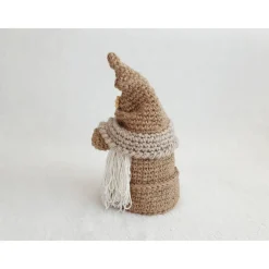 Handgefertigter Weihnachtswichtel aus Jute mit Innenfach für Geschenke