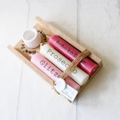 Handgefertigtes Geschenkset: Kerzen & Kerzenständer – Kleine Aufmerksamkeit - individuell