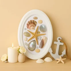 Handgefertigtes Muschelbild – Maritime Deko & personalisiertes Geschenk, STB-313