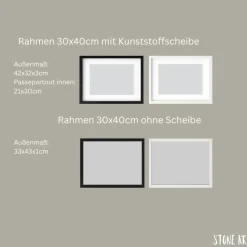 Handgefertigtes Steinbild "Alles hat seine Zeit" – Persönliches Trauergeschenk & Unikat zur Erinnerung