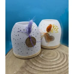 Handgegossene Raysin-Lichtkuppel in Pastell – Einzigartige Deko & sanftes Licht für dein Zuhause / mittel /Punkte