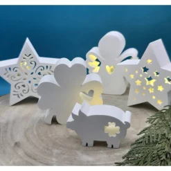 Handgegossener Schutzengel aus Raysin in Pastell – Einzigartige Deko & sanftes Licht