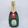 Handgemachte 3D Geschenkbox "Sektflasche" | Kreative Verpackung für Geld & Gutscheine | individualisierbar | Ca. 21cm