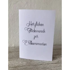 Handgemachte Einladung- oder Glückwunschkarte für Taufe, Erstkommunion, Firmung oder Konfirmation