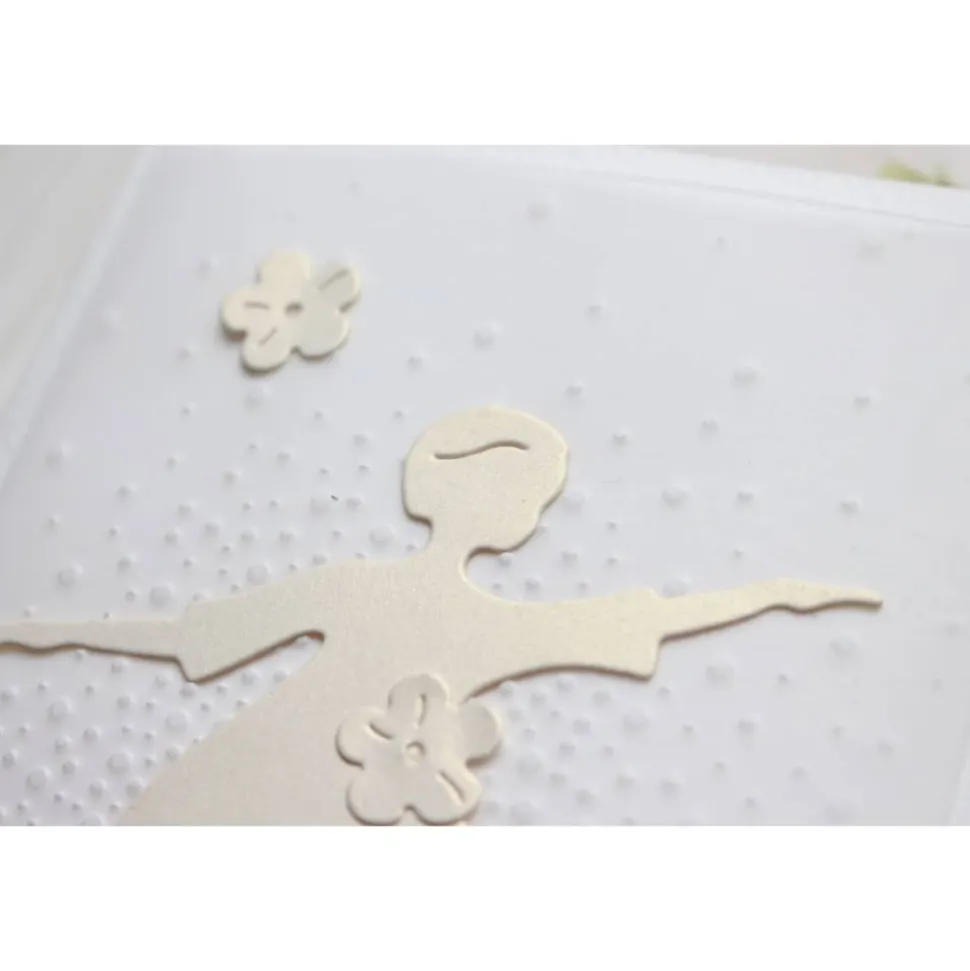 Handgemachte Geburtstagskarte für Mädchen – Tänzerin & Feen, Kindergeburtstag