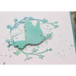 Handgemachte Glückwunschkarte zur Kommunion in Mint und Weiß – Tauben-Motiv für Jungen & Mädchen