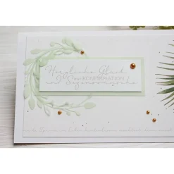 Handgemachte Glückwunschkarte zur Konfirmation mit Kreuz – Segenswünsche für Mädchen und Jungen