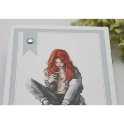 Handgemachte Glückwunschkarte zur Jugendweihe - moderne Jugendweihekarte