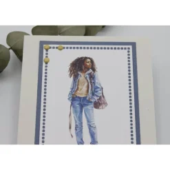 Handgemachte Glückwunschkarte zur Jugendweihe - moderne Jugendweihekarte, Geldgeschenk