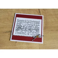 Handgemachte Grußkarte DU & ICH – Karte mit berühmten Paaren & goldenem Herz, 12,5 x 12,5 cm